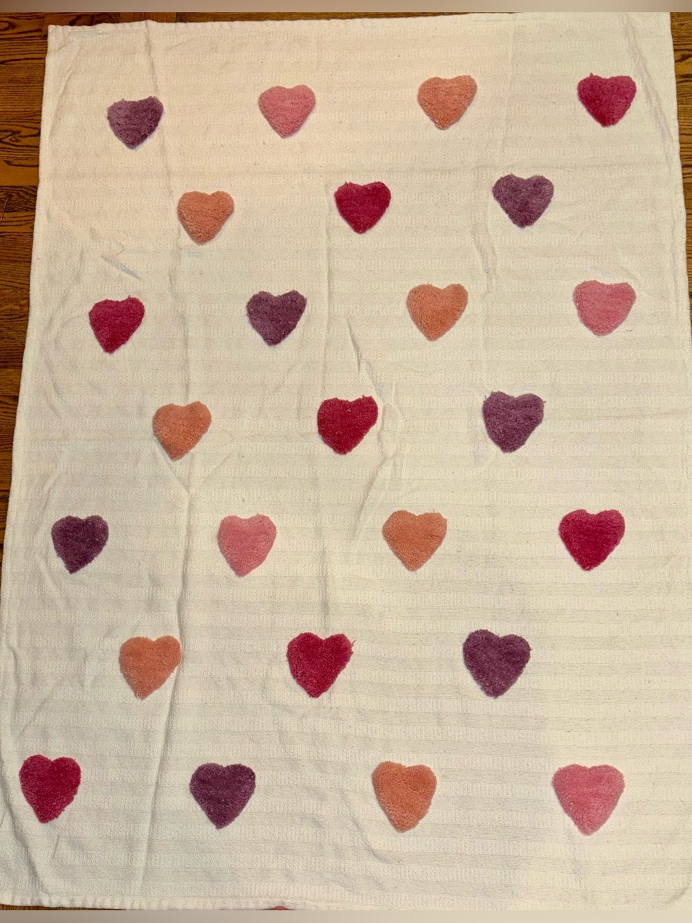 Cupcakes and Cashmere Heart Tufted Throw Blanket